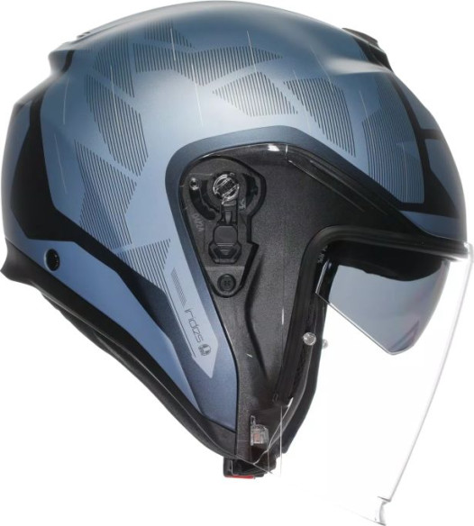 Casca Moto Open-Face Irides Agv E2206 Trieste Matt Blue Grey