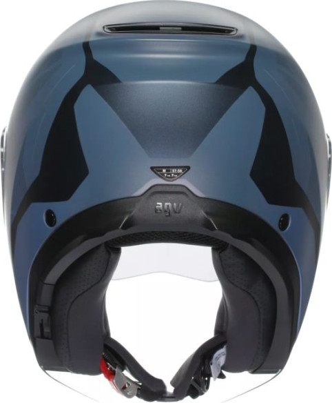 Casca Moto Open-Face Irides Agv E2206 Trieste Matt Blue Grey