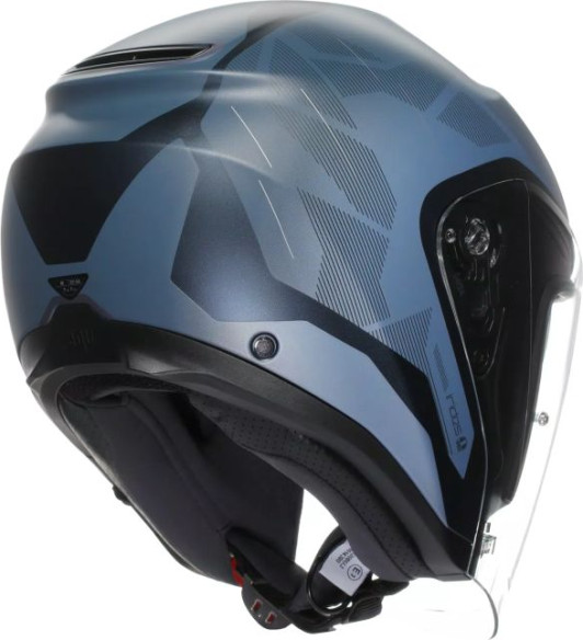 Casca Moto Open-Face Irides Agv E2206 Trieste Matt Blue Grey