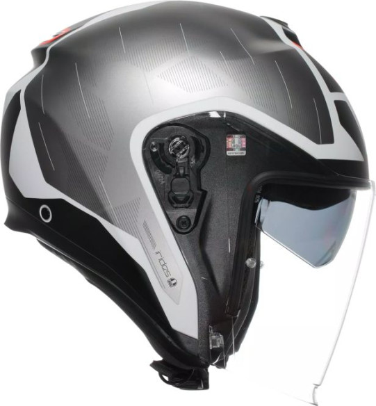 Casca Moto Open-Face Irides Agv E2206 Trieste Black White Red