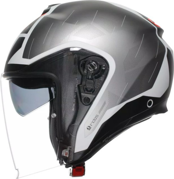 Casca Moto Open-Face Irides Agv E2206 Trieste Black White Red