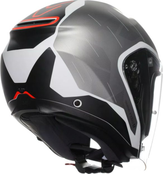 Casca Moto Open-Face Irides Agv E2206 Trieste Black White Red