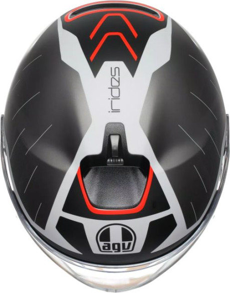 Casca Moto Open-Face Irides Agv E2206 Trieste Black White Red