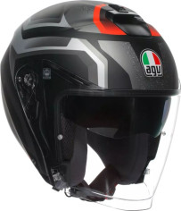 Casca Moto Open-Face Irides Agv E2206 Zurigo Matt Black Grey