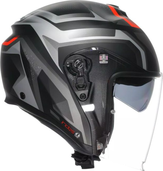 Casca Moto Open-Face Irides Agv E2206 Zurigo Matt Black Grey