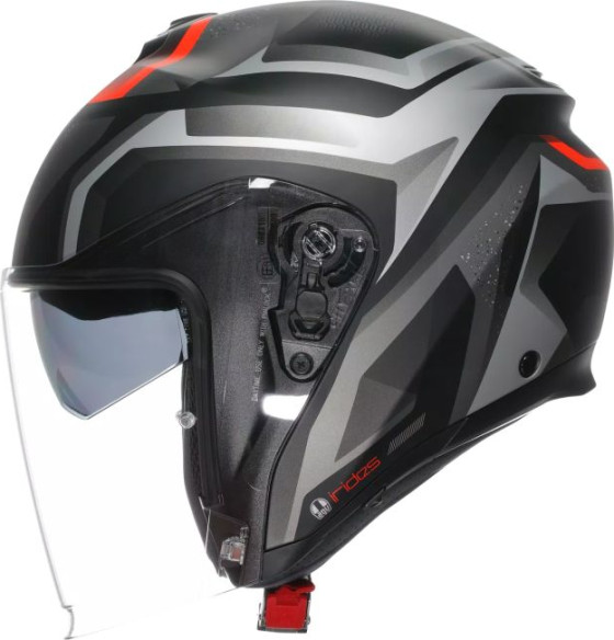 Casca Moto Open-Face Irides Agv E2206 Zurigo Matt Black Grey