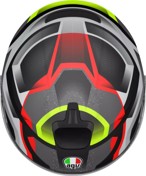 Casca Moto Open-Face Irides Agv E2206 Zurigo Black Red Yellow Fluo