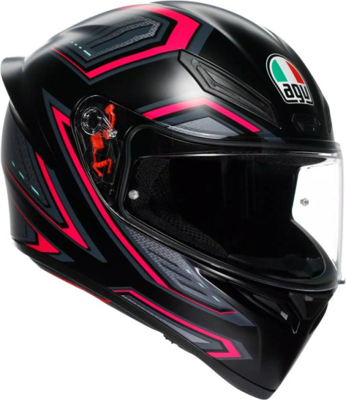 Casca Moto Full-Face K1 S Agv E2206 Sling Matt Black Pink