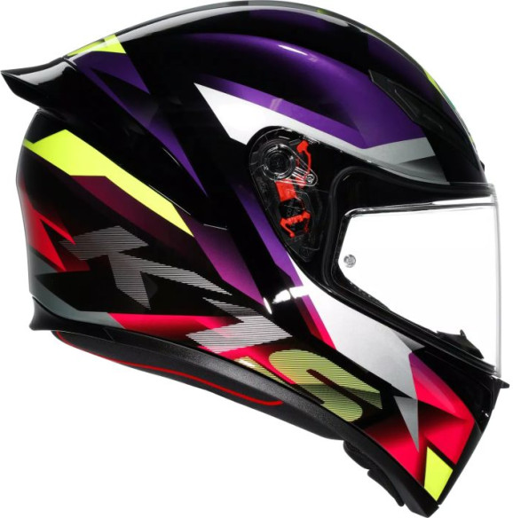 Casca Moto Full-Face K1 S Agv E2206 Fastlap Black Purple Pink