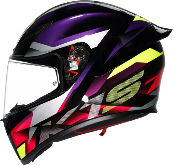 Casca Moto Full-Face K1 S Agv E2206 Fastlap Black Purple Pink