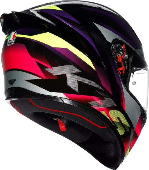 Casca Moto Full-Face K1 S Agv E2206 Fastlap Black Purple Pink