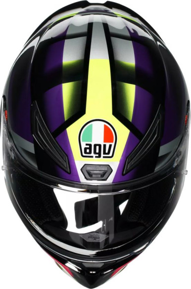 Casca Moto Full-Face K1 S Agv E2206 Fastlap Black Purple Pink
