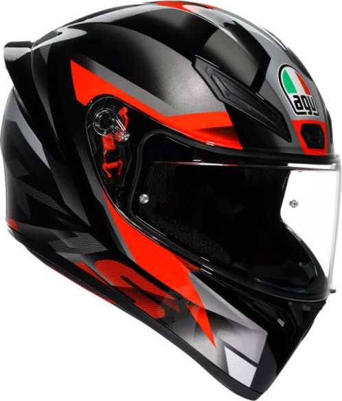 Casca Moto Full-Face K1 S Agv E2206 Fastlap Black Grey Red