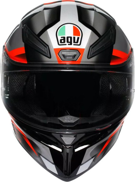 Casca Moto Full-Face K1 S Agv E2206 Fastlap Black Grey Red