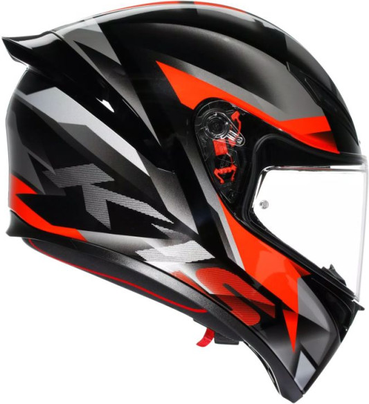 Casca Moto Full-Face K1 S Agv E2206 Fastlap Black Grey Red
