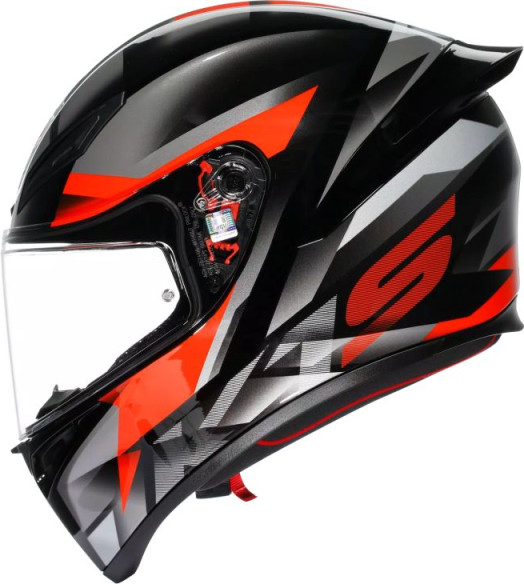 Casca Moto Full-Face K1 S Agv E2206 Fastlap Black Grey Red