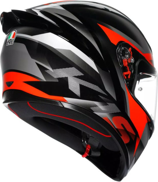 Casca Moto Full-Face K1 S Agv E2206 Fastlap Black Grey Red