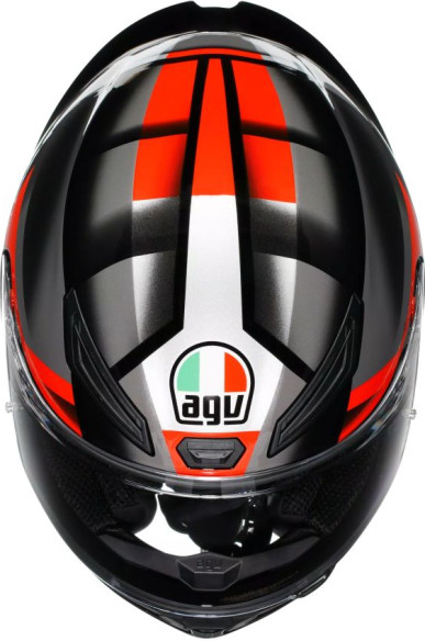 Casca Moto Full-Face K1 S Agv E2206 Fastlap Black Grey Red