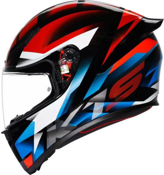 Casca Moto Full-Face K1 S Agv E2206 Fastlap Black Red Blue