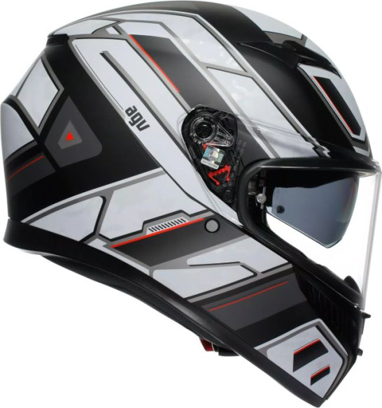 Casca Moto Full-Face K3 Agv E2206 Mplk Rivia Matt Black White