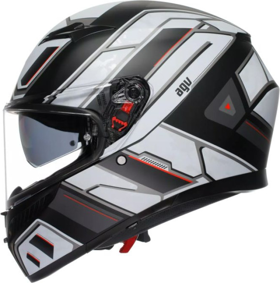 Casca Moto Full-Face K3 Agv E2206 Mplk Rivia Matt Black White
