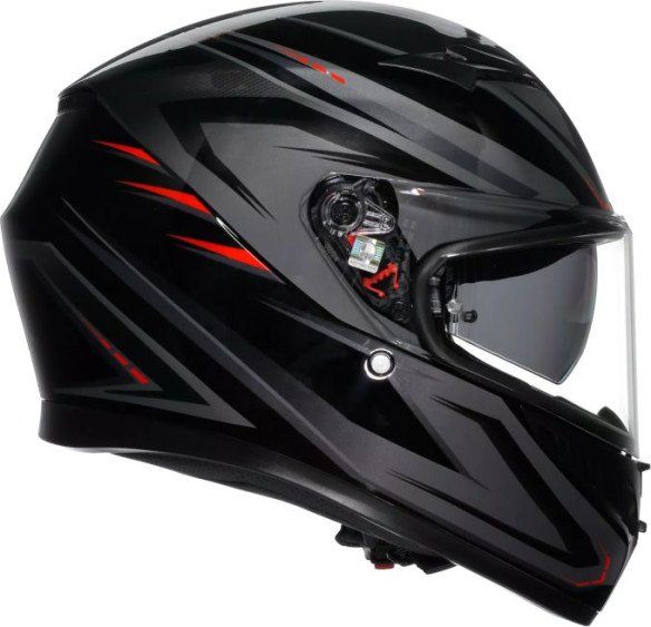 Casca Moto Full-Face K3 Agv E2206 Mplk Syth Black Red