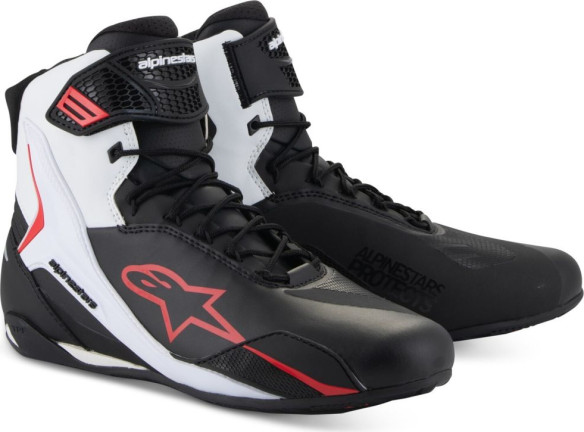 Ghete Moto Faster-4 V4 Black White Red 25