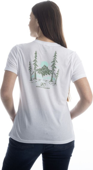 Tricou Dama Canyon Tri-blend White Hedge Green 25