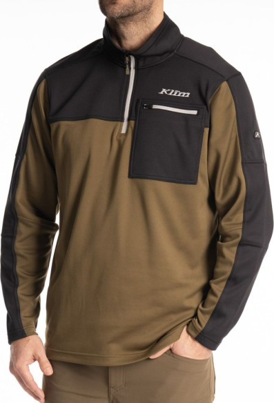 Bluza Glacier 1 4 Zip Dark Olive Black 25