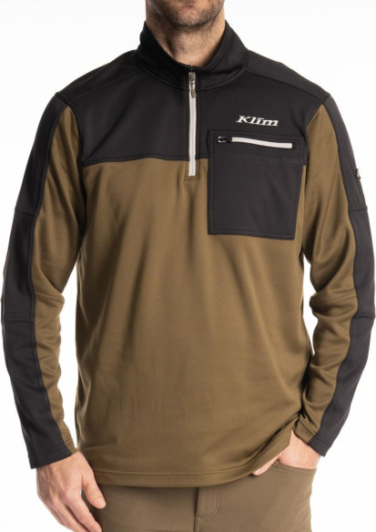 Bluza Glacier 1 4 Zip Dark Olive Black 25