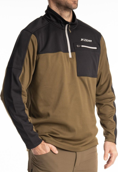 Bluza Glacier 1 4 Zip Dark Olive Black 25
