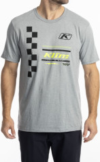 Tricou Checkered Flag Tri-blend Heathered Gray Black 25