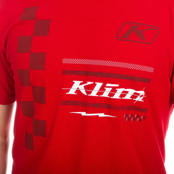 Tricou Checkered Flag Tri-blend Red White 25