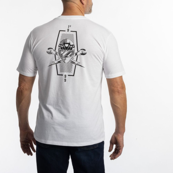 Tricou Petrol Tri-blend White Black 25