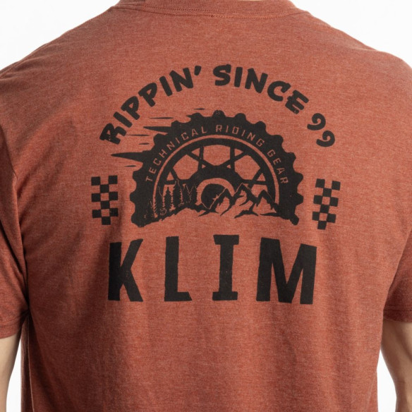 Tricou Rippin Tri-Blend Heathered Russet Black 25