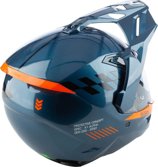 Casca Moto Full-Face X1 Alpha ECE DOT Gloss Concept Petrol Strike Orange 25