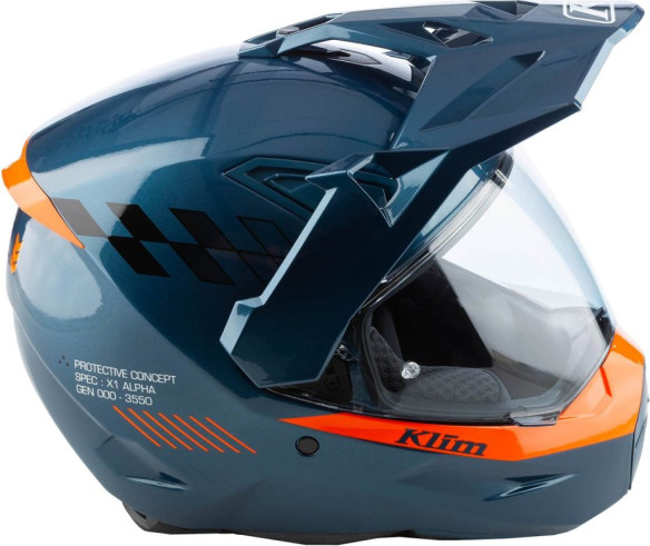 Casca Moto Full-Face X1 Alpha ECE DOT Gloss Concept Petrol Strike Orange 25