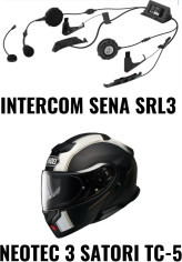 Combo Casca NEOTEC 3 SATORI TC-6 Intercom Sena SRL3