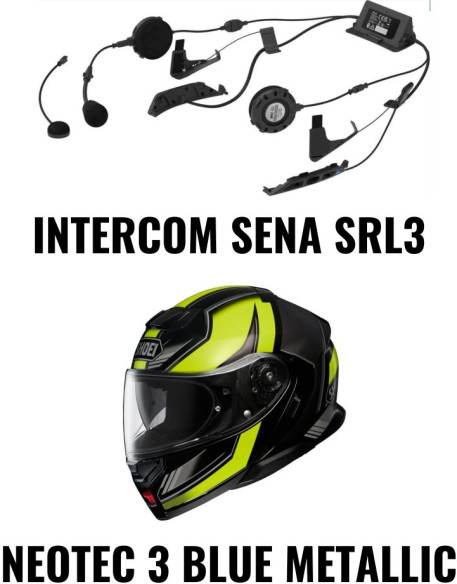 Combo Casca NEOTEC 3 GRASP TC-3 Intercom Sena SRL3