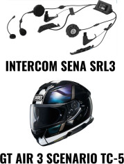 Combo Casca GT AIR 3 Scenario TC-5 Intercom Sena SRL3