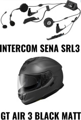 Combo Casca GT AIR 3 Deep Grey Matt Intercom Sena SRL3