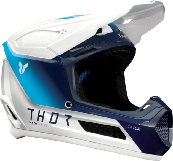 Casca Moto MX Enduro Copii Fleet Storm White Navy 25