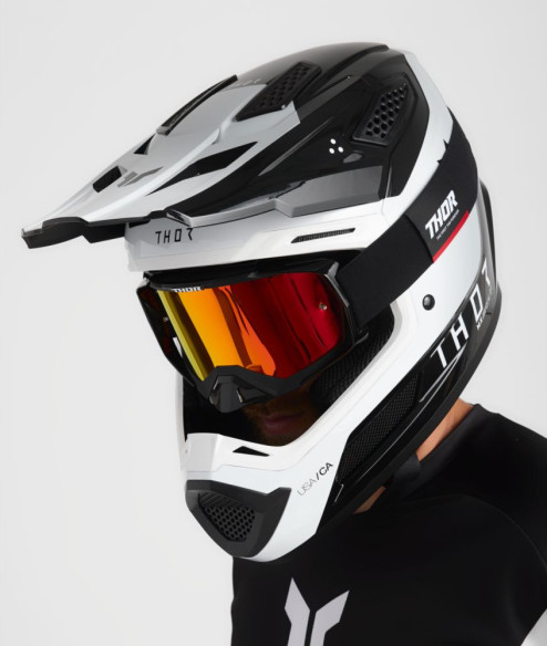 Casca Moto MX Enduro Fleet Storm Black White 25