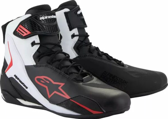 Ghete Moto Faster V4 Black White Red 25