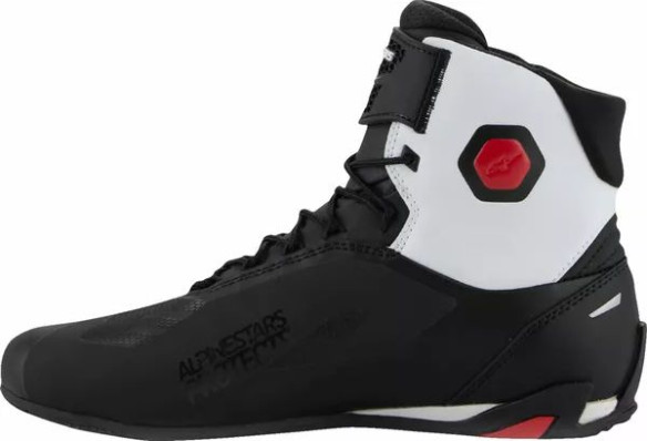 Ghete Moto Faster V4 Black White Red 25