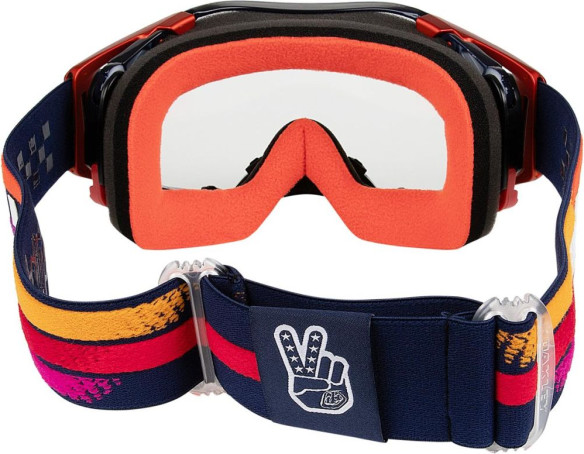 Ochelari Moto MX Enduro Airbrake Troy Lee Deisgn Clear Navy Sunrise 25