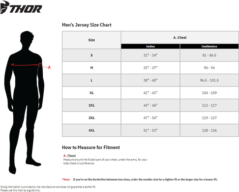 THOR Prime Analog Jersey Red, Yellow
