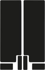 Fork Decal Black, Opaque