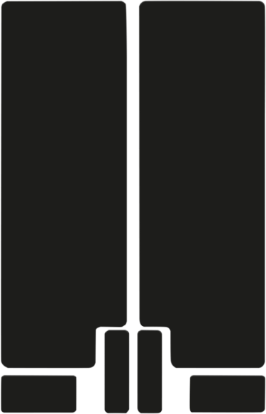 Fork Decal Black, Opaque