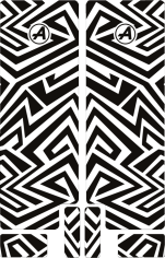 Fork Decal Black, Opaque